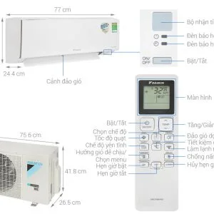 Alternative view of Máy lạnh Daikin Inverter 1 HP (1 ngựa) FTKB25YVMV model 2024