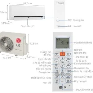 Alternative view of Máy lạnh LG Inverter 1.5 HP (1.5 ngựa) V13WIN1 model 2024
