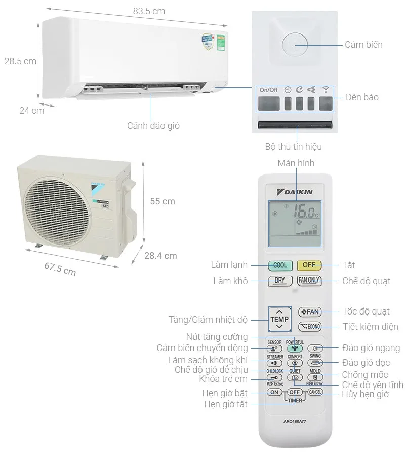Máy lạnh Daikin Inverter 1.5 HP (1.5 ngựa) FTKY35WAVMV - Ảnh 2