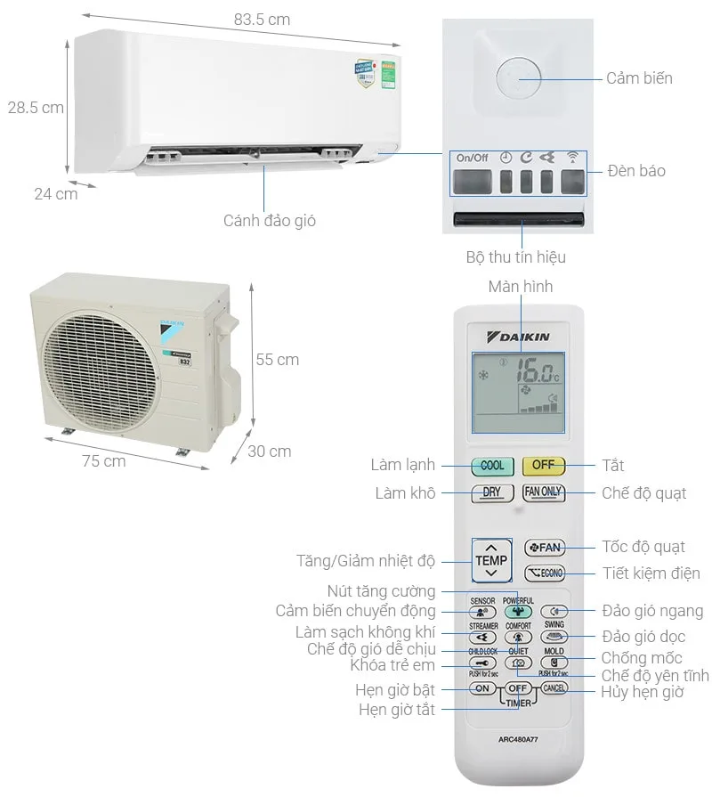 Máy lạnh Daikin Inverter 1 HP (1 ngựa) FTKY25WAVMV - Ảnh 2