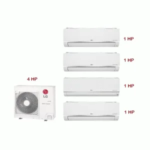 Combo Multi LG 1 Dàn nóng 4 HP (4 Ngựa) + 4 dàn lạnh treo tường