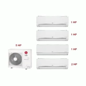 Combo Multi LG 1 Dàn nóng 5 HP (5 Ngựa) + 4 dàn lạnh treo tường
